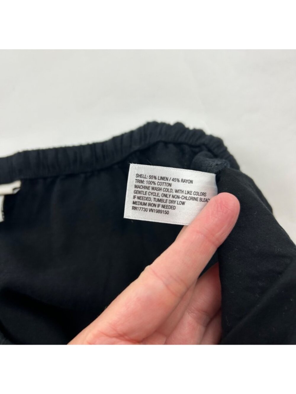 A New Day Black Linen Blend Wide Leg Lounge Pant S - Picture 5 of 8